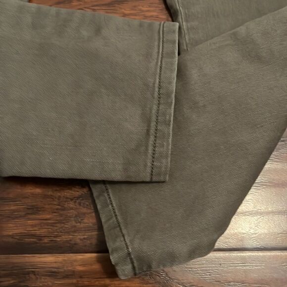 Soft Surroundings Distressed Green Pull-On Pants Contemporary Casual Boho - Picture 10 of 13